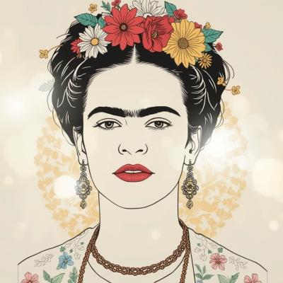 Lucid Realism A Delicate Lineart Portrait Of Frida Kahlo Adorn 2 91b582dd 88fc 4ae6 B5f7 B20b9d6b402f
